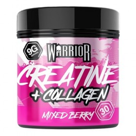 Warrior Créatine Monohydrate + Collagène Hydrolysé 270 g – 30 Portions – Supplément Sportif pour Récupération Musculaire et A
