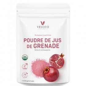 Poudre de Grenade Biologique, Poudre de Fruit de Grenade, 100% Naturelle, Riche en Antioxydants, Immune Support, NON-GMO, Glu