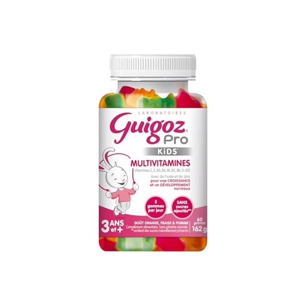 Guigoz Pro Kids Gummies multivitamines compléments alimentaires - 60 gummies