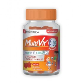 Forté Pharma - MultiVitKids Gummies - Multivitamines, Vitamine gummies enfant dès 3 ans - Immunité enfant - Vitamine C, Vita ...