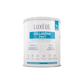Luxéol - Collagène 2 en 1 - Complément Alimentaire - Croissance 1 & Fortification 1 2 - Rides 3 & Elasticité 3 - 10 g Co Mult...