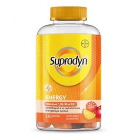 Supradyn Gummies Vitamines pour Adultes avec Vitamine D, C et Biotine - Multivitamines Gummies Énergie au goût de cerise, de 
