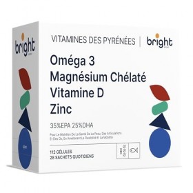 Zinc Omega 3 Magnésium Vitamine D | 100% naturel | Set de vitamines de Bright Naturo