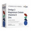 Zinc Omega 3 Magnésium Vitamine D | 100% naturel | Set de vitamines de Bright Naturo