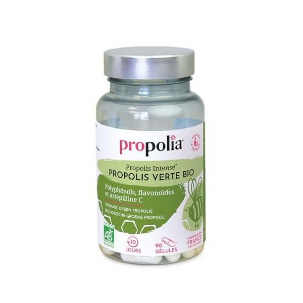 PROPOLIA - Gélules de Propolis Verte Bio - Immunité & Défenses Naturelles - Haute Concentration 42% - 150 mg propolis purif