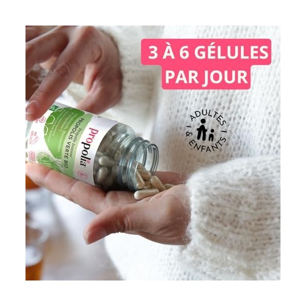 PROPOLIA - Gélules de Propolis Verte Bio - Immunité & Défenses Naturelles - Haute Concentration 42% - 150 mg propolis purif