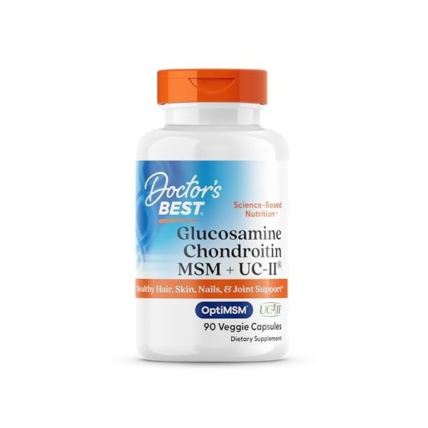 Doctors Best Glucosamine Chondroitin MSM + UC-II - 90 vcaps Multi-vitamines