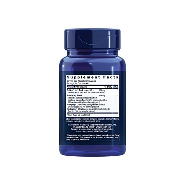 Life Extension Adrenal Energy Formula - 120 vcaps Multi-vitamines