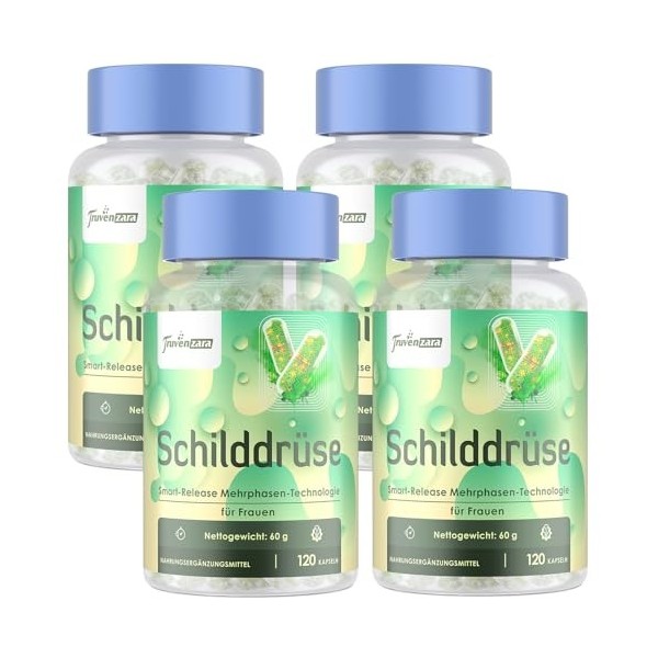 Thyroid Complex pour Femmes, Gélules à Libération Intelligente en Microsphères, avec Iode, Sélénium, Ashwagandha et 20 Millia...