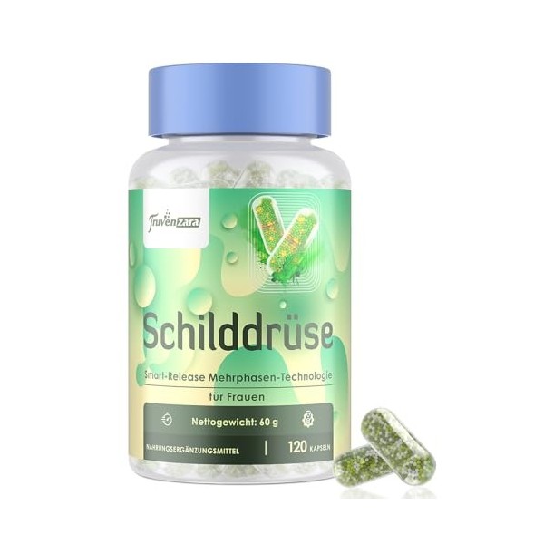 Thyroid Complex pour Femmes, Gélules à Libération Intelligente en Microsphères, avec Iode, Sélénium, Ashwagandha et 20 Millia...