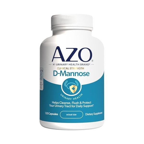 AZO D-Mannose Urinary Tract Health, Cleanse, Flush & Protect The Urinary Tract*, 1 Pharmacist Recommended Brand, Clinical Str