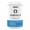 Weider Omega-3 Superior Lot de 90 gélules dhuile de poisson hautement dosées, 1000 mg dhuile de poisson par capsule, acides