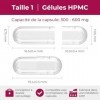 ATLEMISME Capsules Vides en Gélatine - Taille 1, Lot de 100 - Qualité Premium, Dissolution Rapide, Idéales pour Suppléments A...