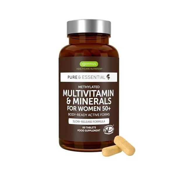 Multivitamines & Minéraux pour Hommes avec Lycopène, Zinc, Vitamine D3, B6 et B12 Méthylées pour plus d’Énergie, la Santé Imm...