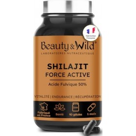 Shilajit Pur en Gélules – 350 mg par Gélule – Standardisé à 50% d’Acide Fulvique – Traditions de lHimalaya – Énergie & Vital