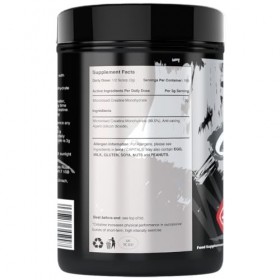Warrior Créatine Monohydrate Poudre Micronisée – Supplément Sportif pour Musculation, Force et Récupération – 500 g, Portion 