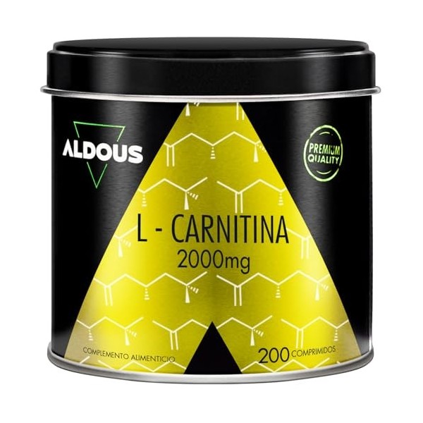 L Carnitine 2000mg - 200 Comprimés Pre Workout - Energie, Résistance et Récupération Musculaire - Haute Dose Extra Fort 2932m