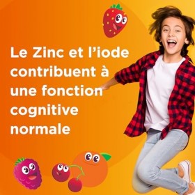 Centrum Kids multivitamines, vitamines enfant, Goût Orange, Fraise et Framboise, à Partir de 10 Ans, 30 Gommes