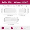 ATLEMISME Capsules Vides en Gélatine - Taille 000 - Qualité Premium, Dissolution Rapide, Idéales pour Suppléments Alimentaire...