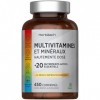 Multivitamines et Minéraux pour Homme y Femme | 450 Comprimés | avec 20 Ingrédients Essentiels | Multivitamin Complex Tablets