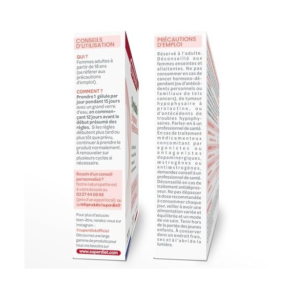 SUPERDIET – SYNDATIS SPM Syndrome prémenstruel – Complexe phyto-nutrition – 15 gélules