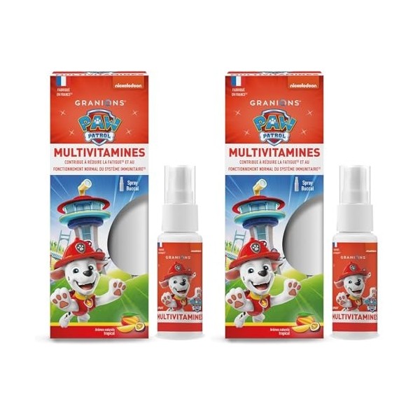 SPRAY MULTIVITAMINES - GRANIONS PAT PATROUILLE - goût tropical - Vitamine C et Vitamines du groupe B - Immunité, Fatigue - Sa...