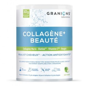 COLLAGENE +BEAUTE - GRANIONS Collagène N°1 en Pharmacies - Collagene et Acide Hyaluronique, Biotine Cheveux - Beauté Peau - C