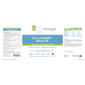 COLLAGENE +BEAUTE - GRANIONS Collagène N°1 en Pharmacies - Collagene et Acide Hyaluronique, Biotine Cheveux - Beauté Peau - C