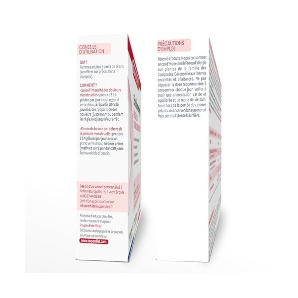 SUPERDIET – ENDOSEDYS Règles douloureuses – Complexe phyto-nutrition avec PEA – 60 gélules