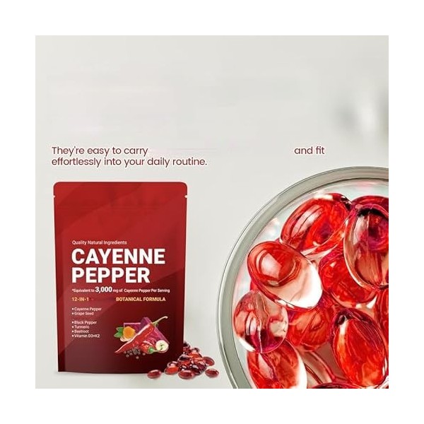 Complexe de capsaïcine, formule de 12 vitamines à base de plantes, soutien au métabolisme et à la gestion du poids, à base de