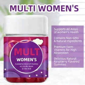 Gummies Multivitaminées Quotidiennes pour Femmes, Soutien Nutritionnel Quotidien Complet pour Femmes