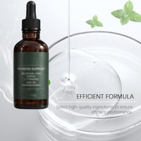 Gouttes de soutien de la thyroïde, formule naturelle, équilibre du corps et soutien pour homme et femme, 60 ml 2 pièces Mult...