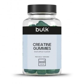 Bulk Gummies de Créatine 1 000 mg par Gummy, Pomme Acidulée, 60 Gummies, Créatine pour la Performance Sportive, Force et Puis