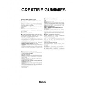 Bulk Gummies de Créatine 1 000 mg par Gummy, Pomme Acidulée, 60 Gummies, Créatine pour la Performance Sportive, Force et Puis