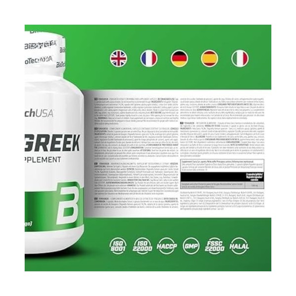 Bi0techUSA F3nugr3ek Lot de 60 capsules Meg4 1500 mg