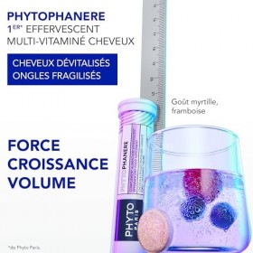 Phyto Paris - Complément Alimentaire Cheveux et Ongles - Formule Effervescente Végan - Sans Sucre - Enrichi en Multivitamines...