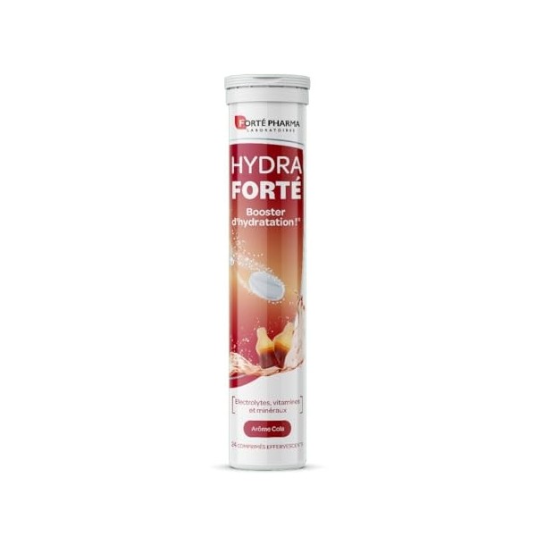 Forté Pharma - Hydra Forté Cola - Electrolyte hydratation - Vitamine C Magnesium, Vitamine D, Minéraux - Sport, Chaleur, Voya