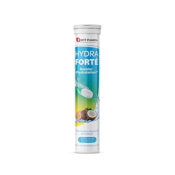 Forté Pharma - Hydra Forté Coco Passion - Electrolyte hydratation - Vitamine C Magnesium, Vitamine D, Minéraux - Sport, Chale