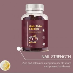 Vitamines pour cheveux, peau et ongles | Favorise la force des cheveux, de la peau et des ongles | Pour tous,3Pcs Multi-vitam...