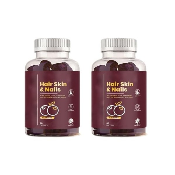 Vitamines pour cheveux, peau et ongles | Favorise la force des cheveux, de la peau et des ongles | Pour tous,3Pcs Multi-vitam...