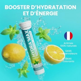 Santarome - HydraMax Menthe Citron - Pastilles d’Hydratation – Hydratation & Énergie – Électrolytes + Vitamines – Goût Menth ...