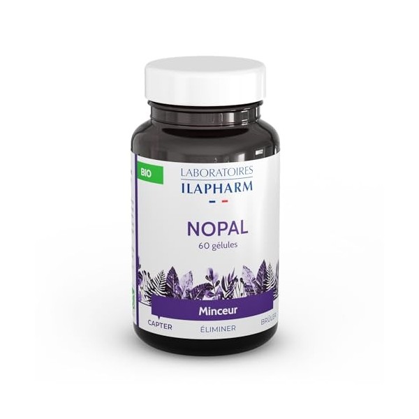 Laboratoires Ilapharm NOPAL BIO - Coupe Faim Puissant et Efficace - Nopal Extra Fort Minceur - Perte de Poids - 60 Gélules Vé