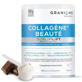 COLLAGENE MARIN BEAUTE SUBLIMLIFT GRANIONS | 12g de Collagene Marin Par Jour - Acide Hyaluronique + Coenzyme Q10 + Vitamine C