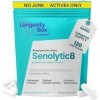 Longevity Box Senolytic 8, 120 gélules, complexe de 8 ingrédients dont fisétine, quercétine, NAC et tocotriénols, 99 % pur, p