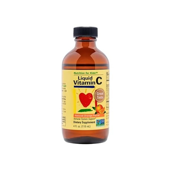 Esentials, Vitamine C liquide, sans OGM, sans gluten, arôme naturel dorange, 118 ml