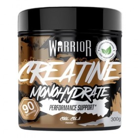 Warrior Créatine Monohydrate Poudre Micronisée – Supplément Sportif pour Musculation, Force et Récupération – 300 g, Portion 