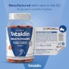 VITALDIN Gummies Multivitamines Adultes – Véganes – Sans sucre – Avec vitamines A, C, D, E, B6, B12 et biotine – Pour femme e