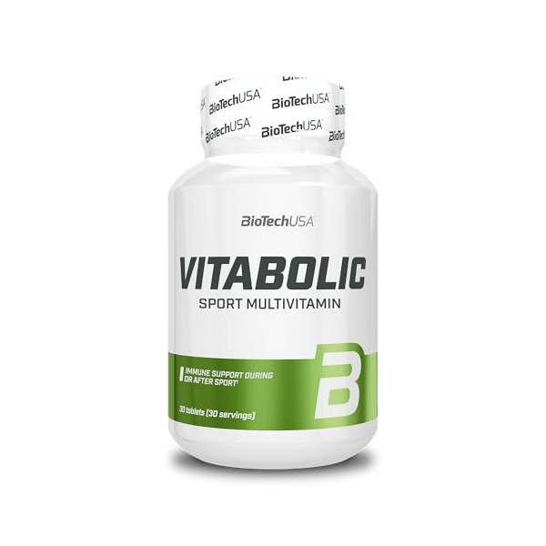 BioTechUSA Vitabolic | 11 vitamines, 7 minéraux, antioxydants | Énergie, immunité et soutien musculaire | Vegan | 30 comprimé