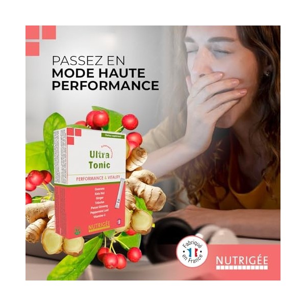 NUTRIGÉE - Ultra Tonic- Performance et Vitalité - Formule renforcée - Vitamines et Plantes - 10 sticks - Programme de 10 Jour...