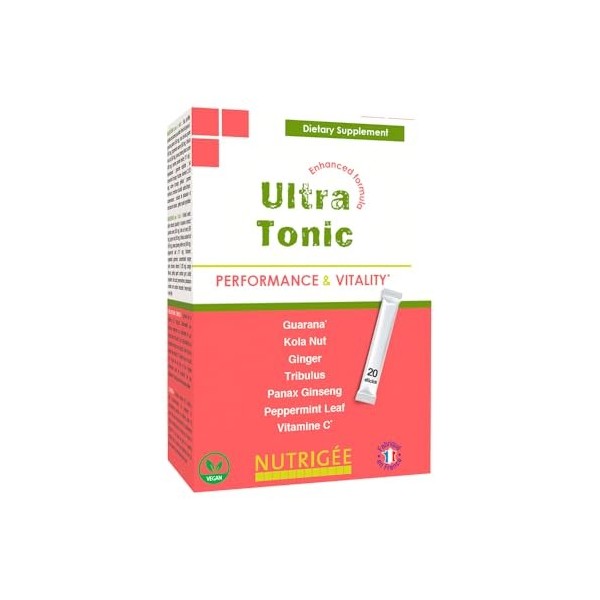 NUTRIGÉE - Ultra Tonic- Performance et Vitalité - Formule renforcée - Vitamines et Plantes - 10 sticks - Programme de 10 Jour...